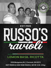 Load image into Gallery viewer, Lemon Basil Ricotta Ravioli